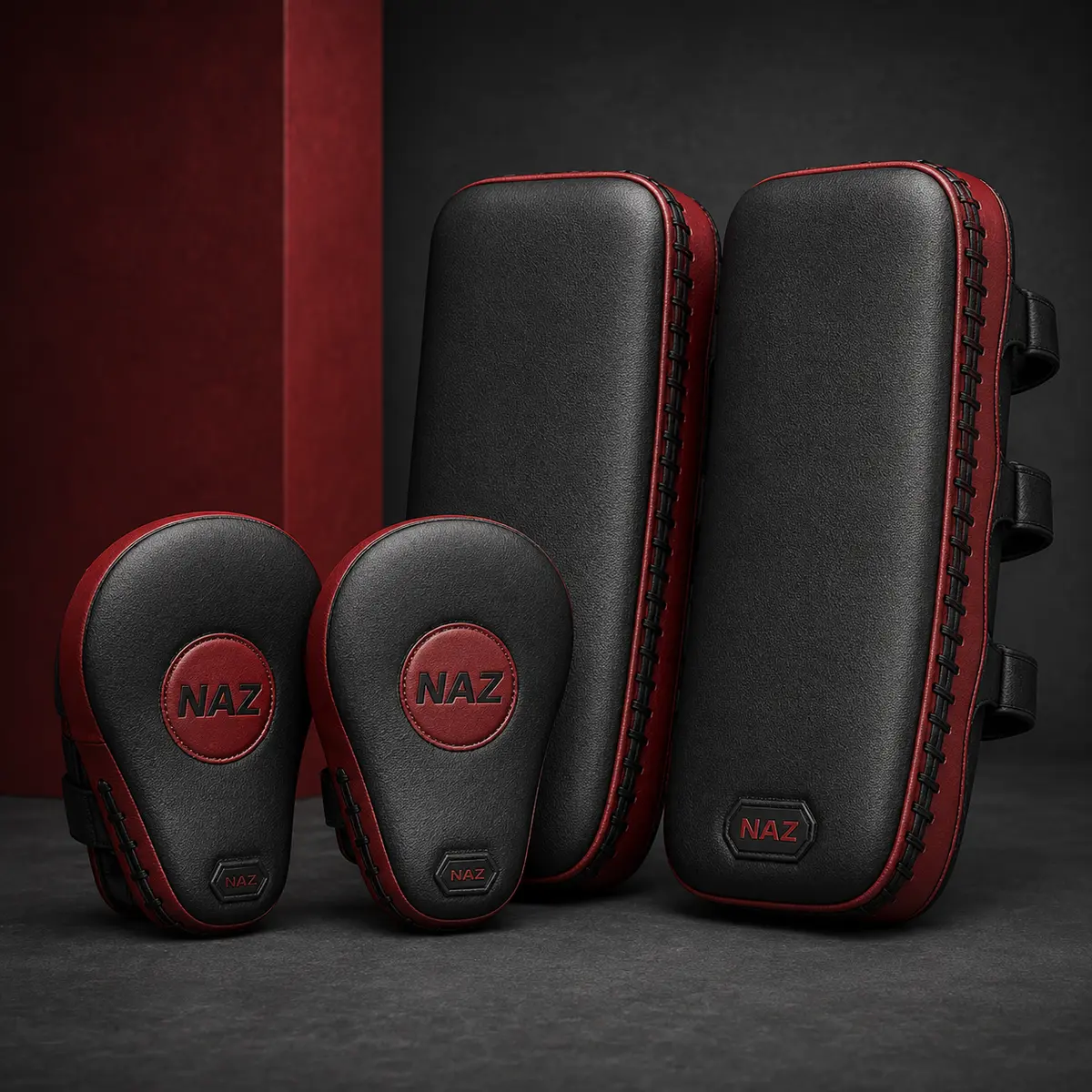 Professional Kickboxing Focus Mitt and Thai Pad Set